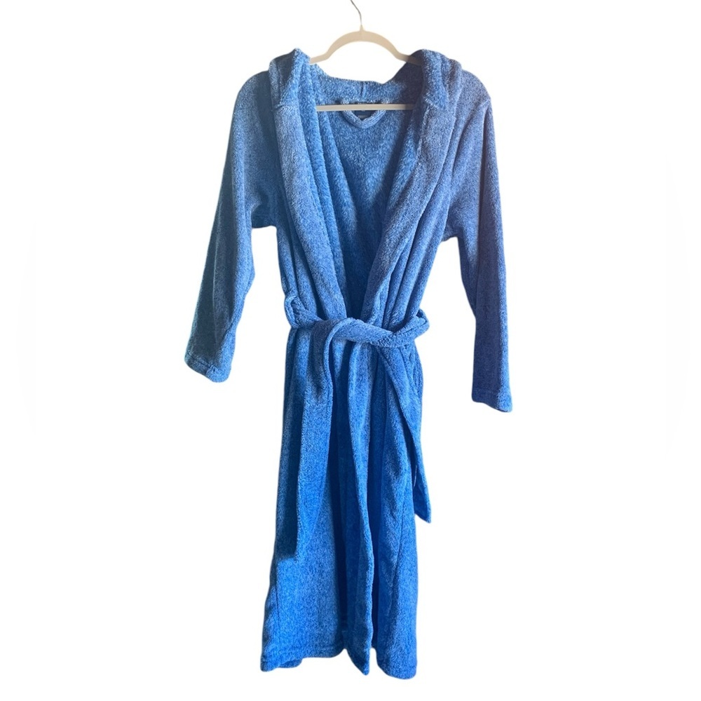 Arizona Jean Co. blue kid’s shark robe size large 14 - 16 unisex lounge pool